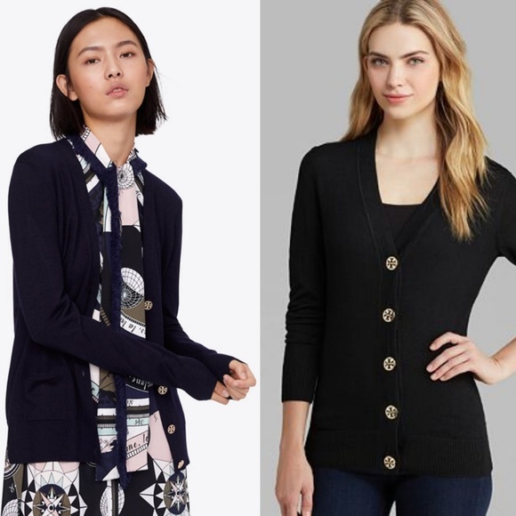 Tory Burch Tops - Tory Burch V-neck Merino Wool Cardigan HW5406